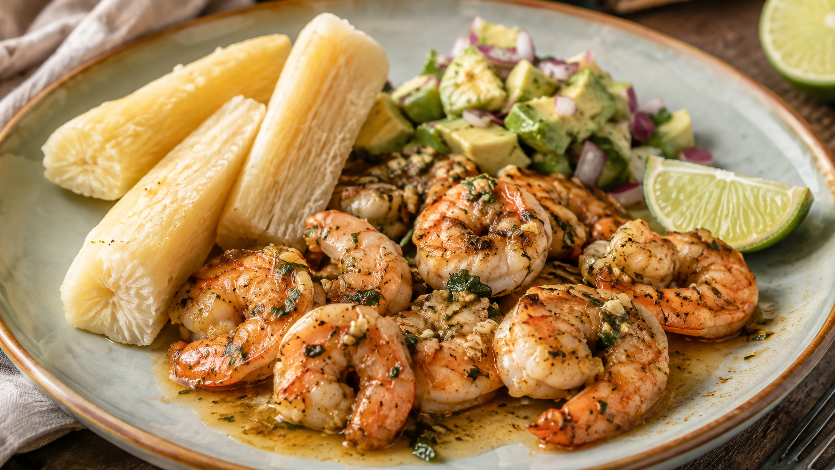 Southern brown shrimp al Ajillo — Puerto Rican Style